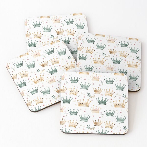Artikelvorschau, Aquarell Prinzessin Krone Muster für Kinderkleidung entworfen und verkauft von FestivityFinds.