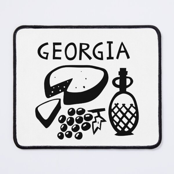 Item preview, Georgia Illustration with Wine Grapes Cheese Culinary Heritage designed and sold by DuckAndDuckPrints.
