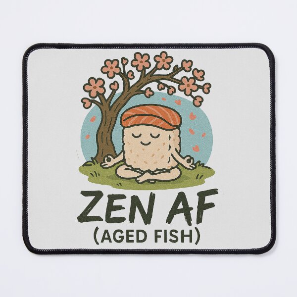 Item preview, Funny Shirts Zen AF Aged Fish Sushi designed and sold by artbibun.