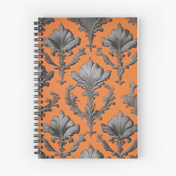 Item preview, Ornamental botanical art on orange textured base. designed and sold by MissYouONLY.