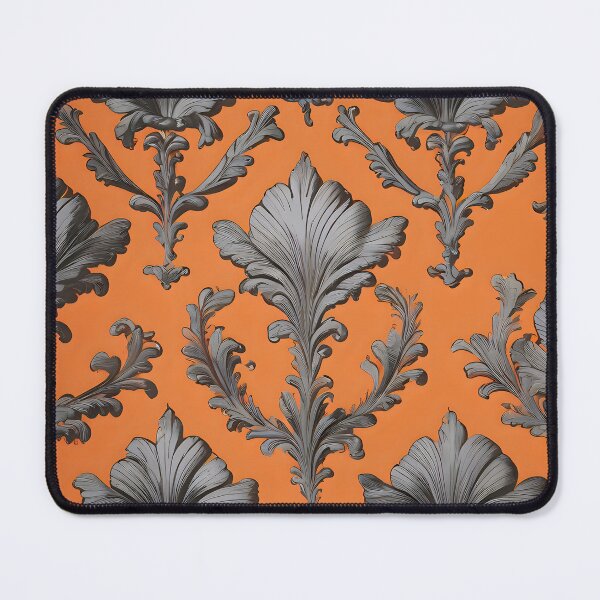 Item preview, Ornamental botanical art on orange textured base. designed and sold by MissYouONLY.