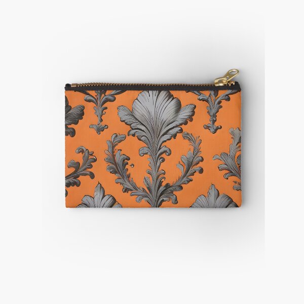 Item preview, Ornamental botanical art on orange textured base. designed and sold by MissYouONLY.