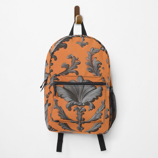 Item preview, Ornamental botanical art on orange textured base. designed and sold by MissYouONLY.