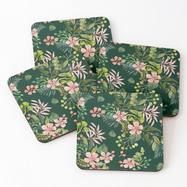 Artikelvorschau, Tropisches Blumenmuster im Aquarellstil Dekokissen entworfen und verkauft von FestivityFinds.