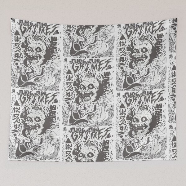 Artikelvorschau, Dunkler Gothic-Totenkopf-Kunstdruck mit abstrakten Elementen | Ausgefallenes mystisches Design entworfen und verkauft von bradwaylinn.