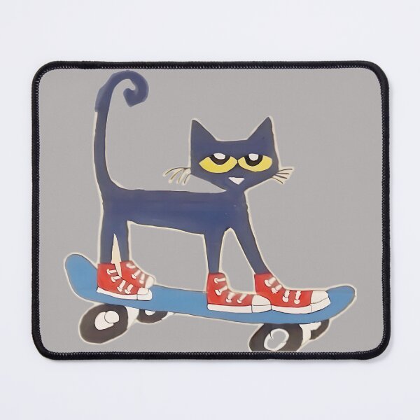 Item preview, Cool Black Cat Skateboarding Blue Board Red Shoes designed and sold by olympianies.