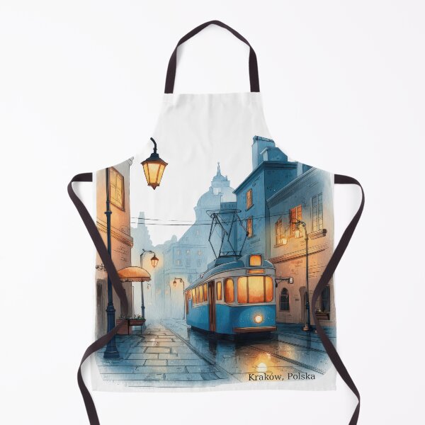 Item preview, Kraków Blue Tram — Old Town Evening designed and sold by VikArt7.