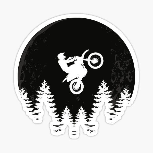 Cool Motocross Moon Jump dirt bike riders and motocross fans gift Sticker