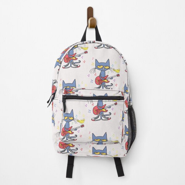 Item preview, Cool Blue Cat Rocking Red Guitar with Bird & Colorful Music Notes designed and sold by olympianies.