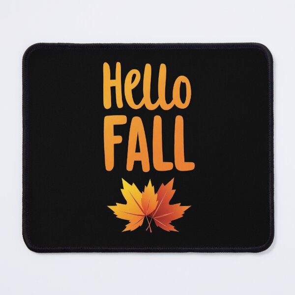 Item preview, Hello Fall Autumn Leaves Seasonal Greeting Minimalist Cozy Warm Colors Nature Inspired Typography Decorative Poster Autumn Illustration Artwork designed and sold by Mimoshi ⭐⭐⭐⭐⭐.
