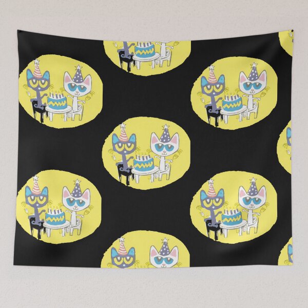 Item preview, Groovy Cat Birthday Party with Cake & Friends designed and sold by olympianies.