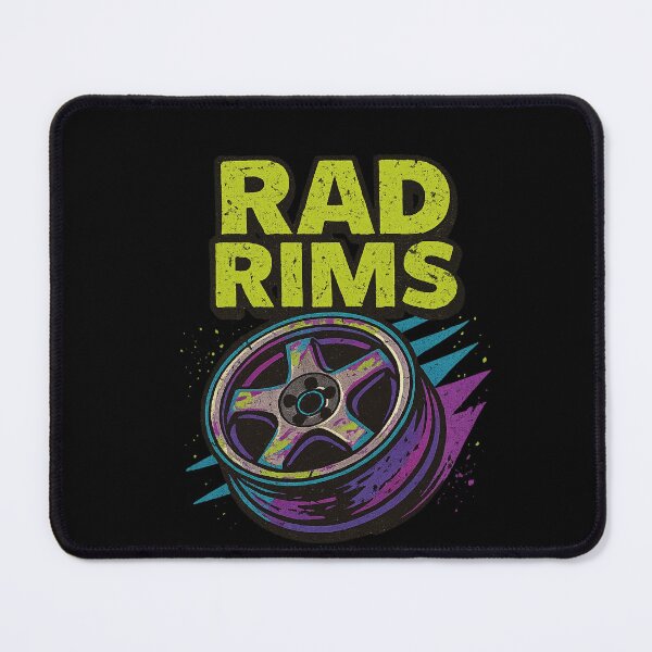 Item preview, Vintage Rad Rims – 90s Alloy Wheel with Graffiti Flair designed and sold by RetroPrints9.