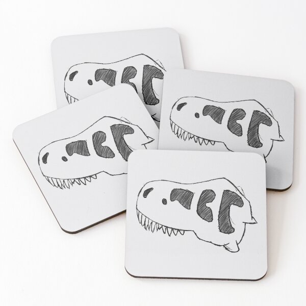 Item preview, Dino skull transparent black designed and sold by BunnieBels.