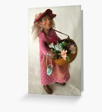 Fiona Mae Figgle - fantasy art doll sculpture Greeting Card
