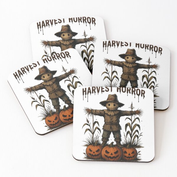 Item preview, Harvest Horror Scarecrow with Evil Pumpkins designed and sold by Trendora Studio.
