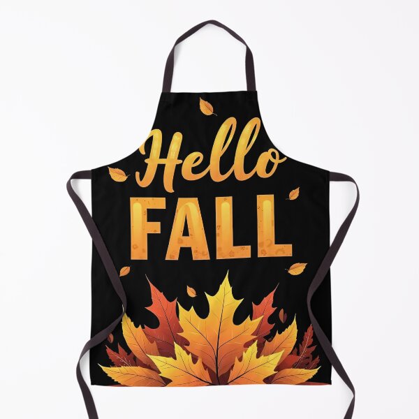 Item preview, Hello Fall Autumn Leaves Illustration Warm Seasonal Greeting Golden Orange Colors Autumn Nature Inspired Cozy Decorative Design Poster designed and sold by Mimoshi ⭐⭐⭐⭐⭐.