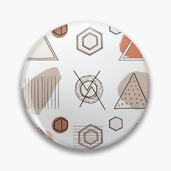 Item preview, Minimalist Geometric Hand-Drawn Pattern Throw Pillow designed and sold by FestivityFinds.