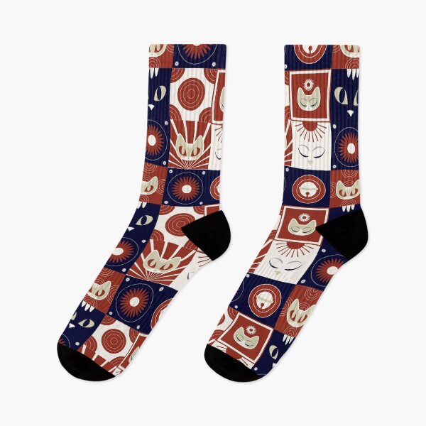 Item preview, Seamless Japanese Cat Mask Folklore Tapestry designed and sold by FestivityFinds.