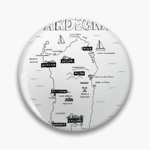Item preview, Map of Sardegna in doodle style designed and sold by HOSEN fan.