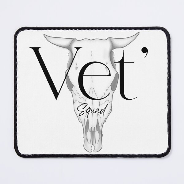 Item preview, Vet' Squad – Stylized Bovine Skull for Veterinary Students designed and sold by CrackandCanin.