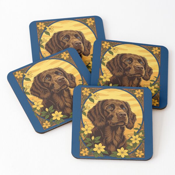 Item preview, Boykin Spaniel And Yellow Jasmine Flowers designed and sold by taiche.