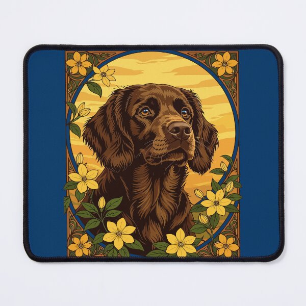 Item preview, Boykin Spaniel And Yellow Jasmine Flowers designed and sold by taiche.