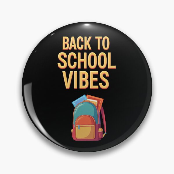 Artikelvorschau, Illustration mit „Back to School Vibes“ mit buntem Rucksack und Büchern, pädagogischer Motivation, Lerninspiration, positiver Kunst im Klassenzimmer entworfen und verkauft von Mimoshi ⭐⭐⭐⭐⭐.