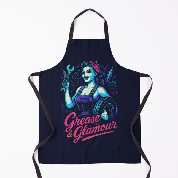 Item preview, Copy of Grease & Glamour Neon Pin-Up Mechanic Design – Retro Garage Girl Artwork for Car Lovers & Rockabilly Fans designed and sold by GemBob Creations.