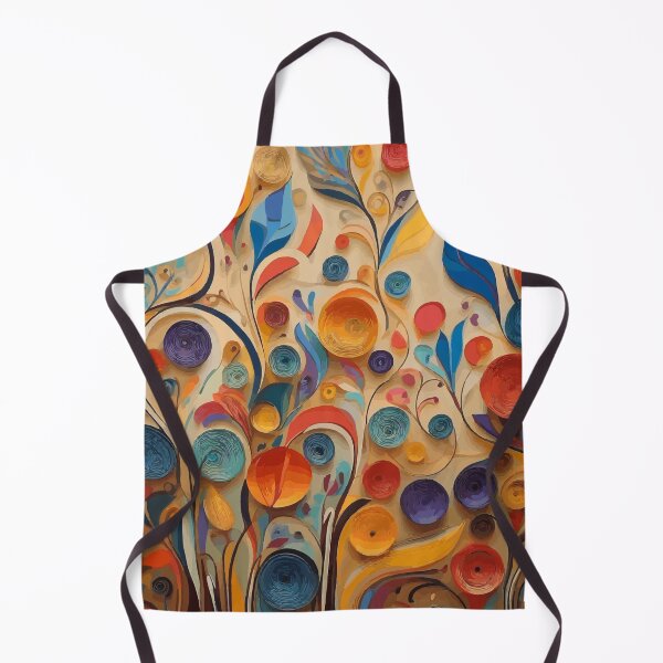 Item preview, Gustav Klimt Flower Garden in Red Orange and Blue designed and sold by Vicky Brago-Mitchell®.