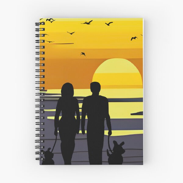 Item preview, Pets lover in the seaside during sunset designed and sold by Sensihoriverse.