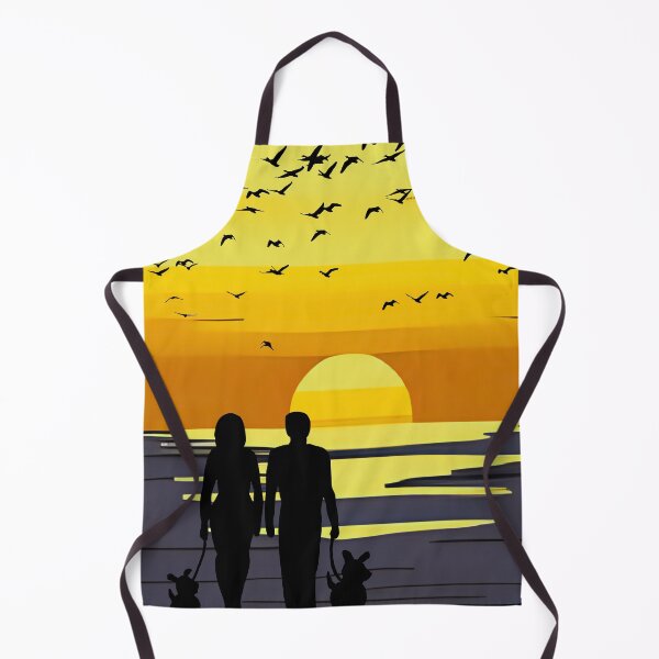 Item preview, Pets lover in the seaside during sunset designed and sold by Sensihoriverse.