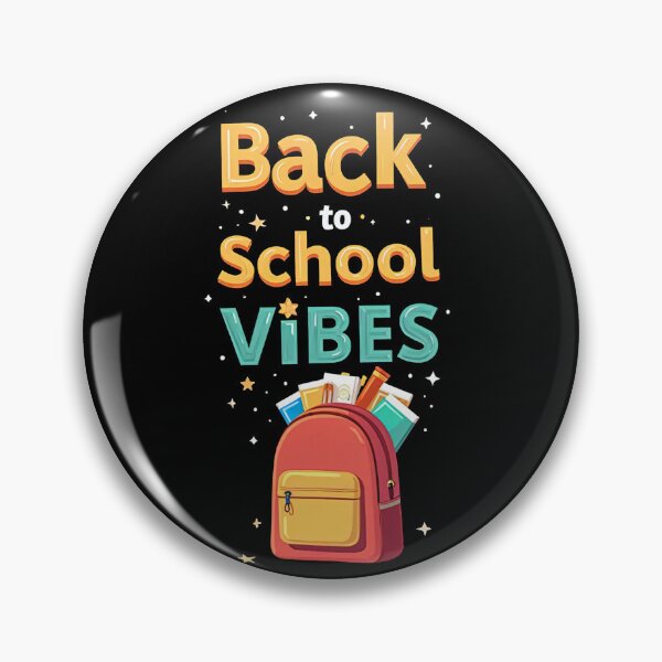 Item preview, Back to School Vibes Illustration with Colorful Backpack Books Stationery Stars Positive Learning Motivation Education Artwork Design designed and sold by Mimoshi ⭐⭐⭐⭐⭐.