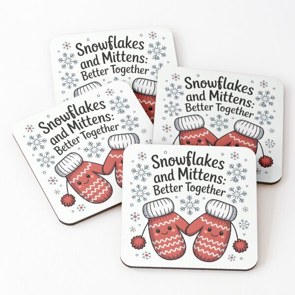 Item preview, Snowflakes and Mittens – Better Together Winter Vibes designed and sold by Jollys-ArtShop.