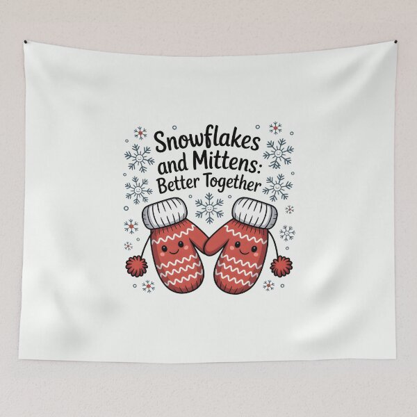 Item preview, Snowflakes and Mittens – Better Together Winter Vibes designed and sold by Jollys-ArtShop.