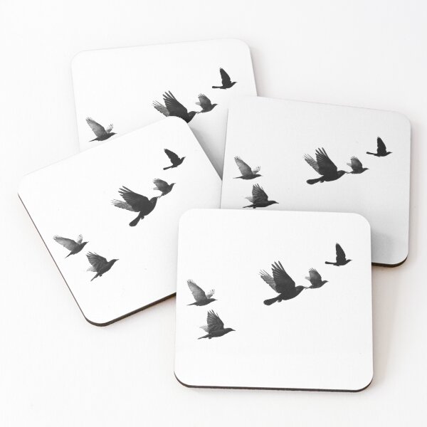 Item preview, Freedom in Flight – Black Birds Artwork  Flying Birds Minimalist Silhouette Design designed and sold by casualnature.