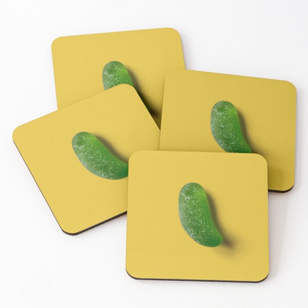 Item preview, Green sea glass on mustard designed and sold by mari tishina.