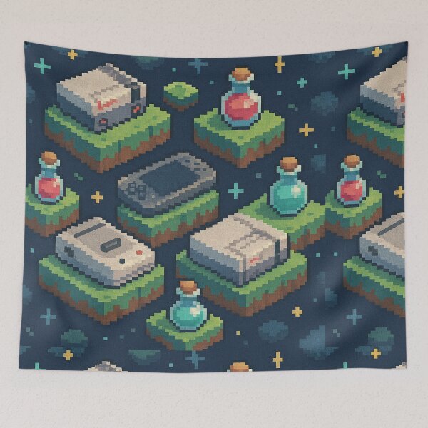Item preview, Pixel Art Retro Consoles and Magic Potions designed and sold by Zenvo.
