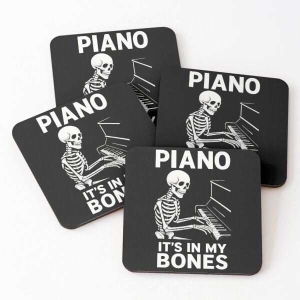 Item preview, Skeleton Playing Piano – Music in My Bones designed and sold by Tender Flower Clothing.