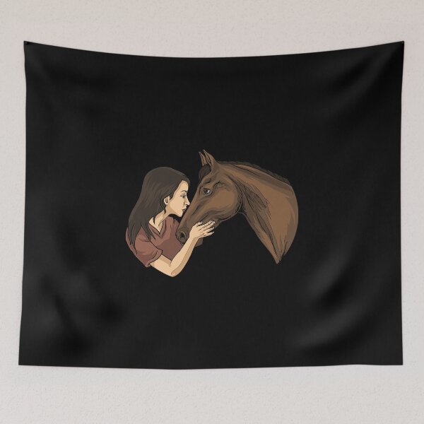 Item preview, Girl Kissing A Horse - Horse Riding Horse Riding designed and sold by anziehend.