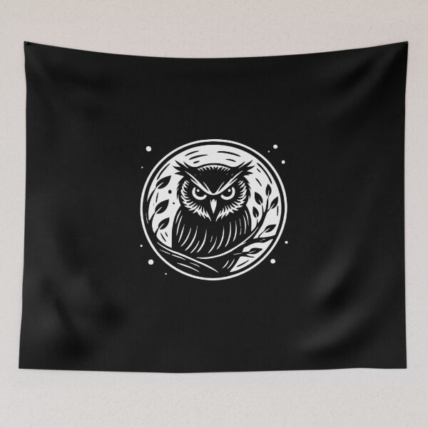 Item preview, Owl in the Night Design – Mysterious designed and sold by RetroMaritalArt.