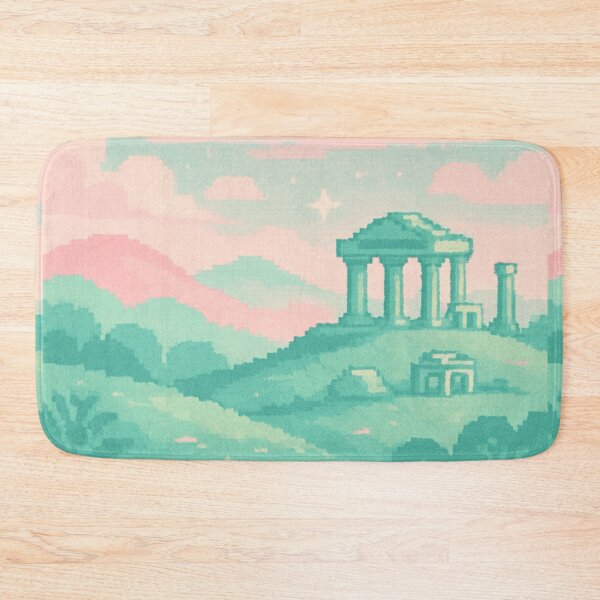 Item preview, Pixel Art Ancient Temple Ruins at Sunset designed and sold by Zenvo.