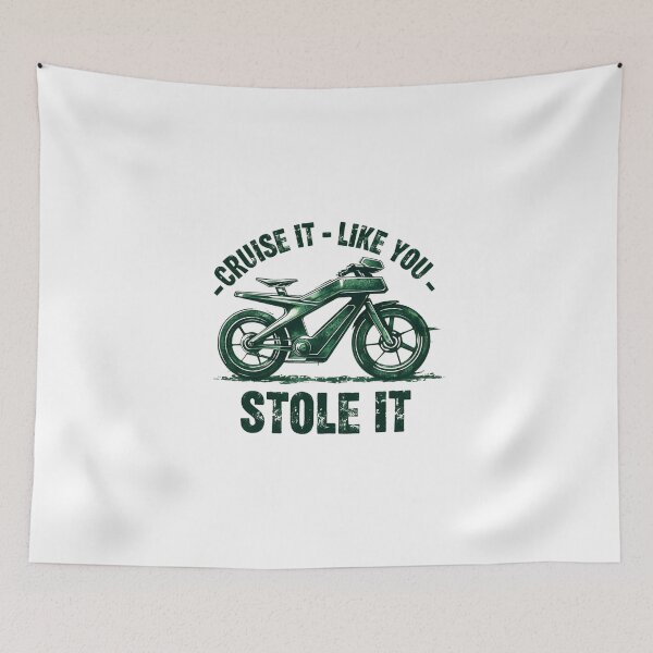 Item preview, "Cruise It Like You Stole It" Vintage Motorbike T-Shirt - Perfect for Motorcycle & E-Bike Enthusiasts designed and sold by Colorful-Garden.