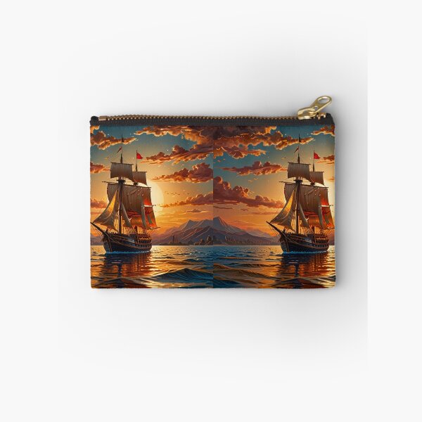 Item preview, Paper Quilling Ship at Sunset – Impressionist Style 3D Layered Papercraft Ocean Art designed and sold by ColorSplash123.