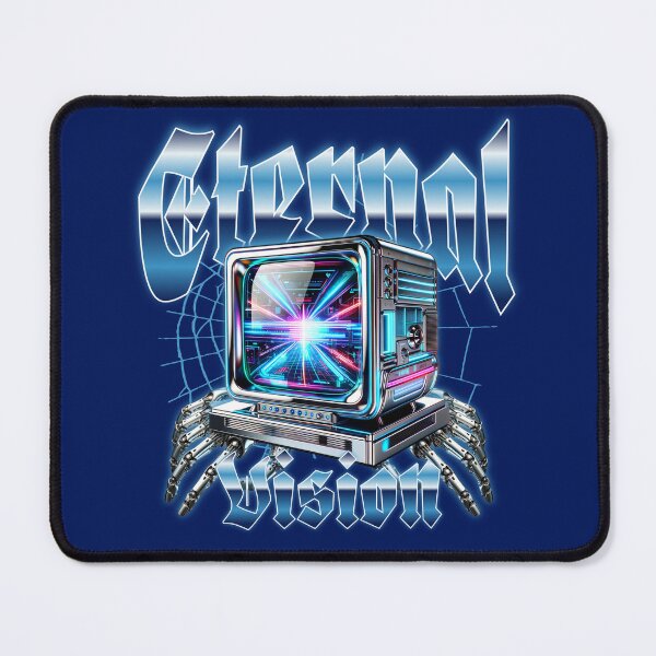 Item preview, Eternal Vision Graphic Tee – Cyber Retro Futuristic Streetwear Shirt designed and sold by Lacerta-Design.