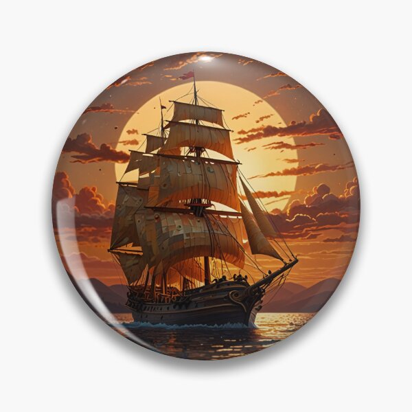Item preview, Paper Quilling Ship at Sunset – Impressionist Style 3D Layered Papercraft Ocean Art designed and sold by ColorSplash123.