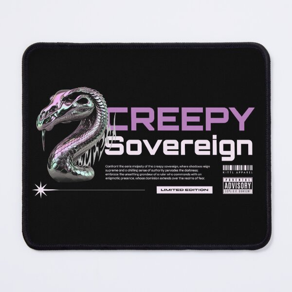 Item preview, Creepy Sovereign Graphic Tee – Dark Snake Streetwear Shirt designed and sold by Lacerta-Design.