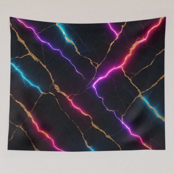 Item preview, Neon Marble Veins designed and sold by Kaleidoscope Print.