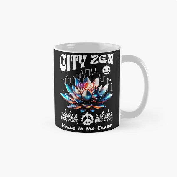 Item preview, City Zen Graphic Tee – Peace in the Chaos Streetwear Shirt designed and sold by Lacerta-Design.