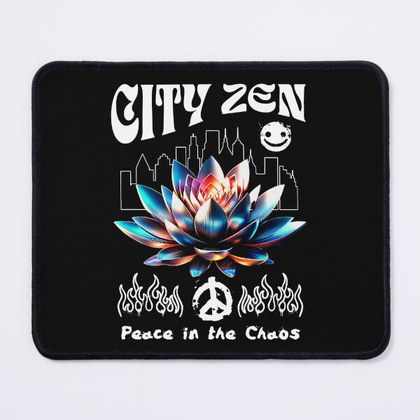 Item preview, City Zen Graphic Tee – Peace in the Chaos Streetwear Shirt designed and sold by Lacerta-Design.