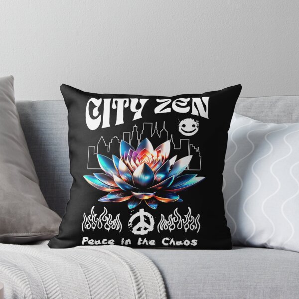Item preview, City Zen Graphic Tee – Peace in the Chaos Streetwear Shirt designed and sold by Lacerta-Design.